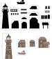 Preview: KLSM49 Stamperia Silent Sea MDF Crafty Shapes Blanks Lighthouse