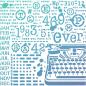 Preview: Ciao Bella 8x8 Stencil Typewriting MS8-005