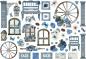 Preview: Stamperia Ephemera Blue Land DFLCT22