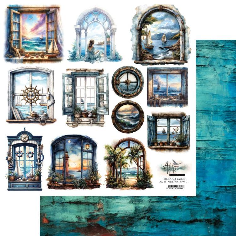 #27 Alchemy of Art Underwater World 12x12 Paper Sheet Windows