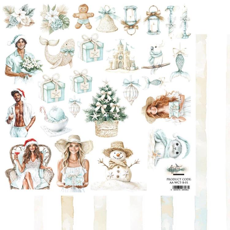 #47 Alchemy of Art Wonderful Christmas Time 12x12 Paper Holiday