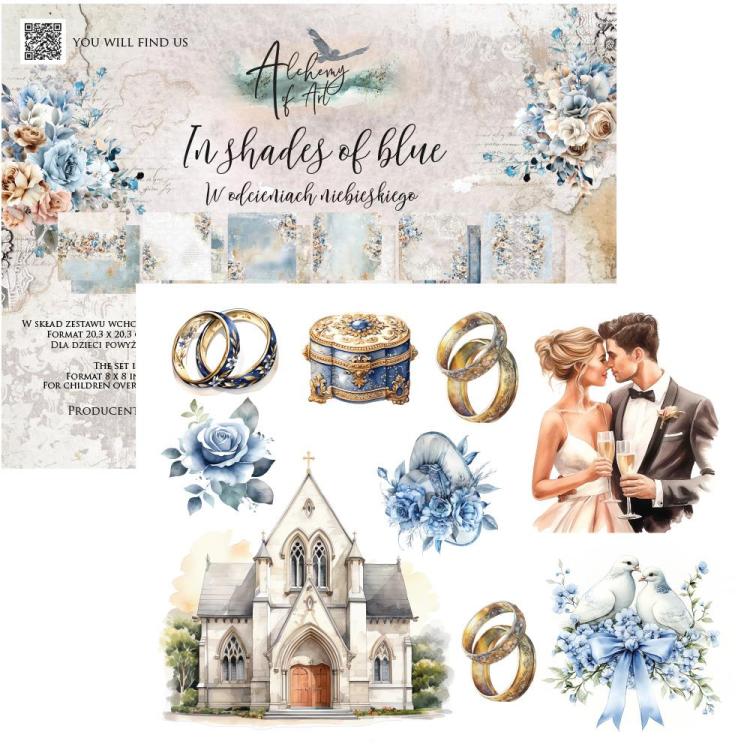#49 Alchemy of Art In Shades Of Blue 8x8 Paper Pack