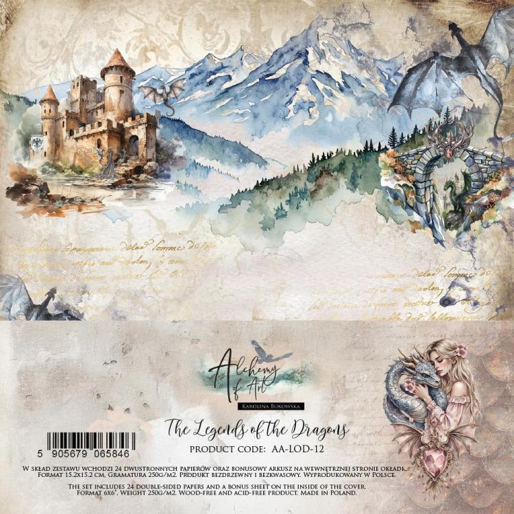 #50 Alchemy of Art The Legends Of The Dragons 6x6 Paper Pack