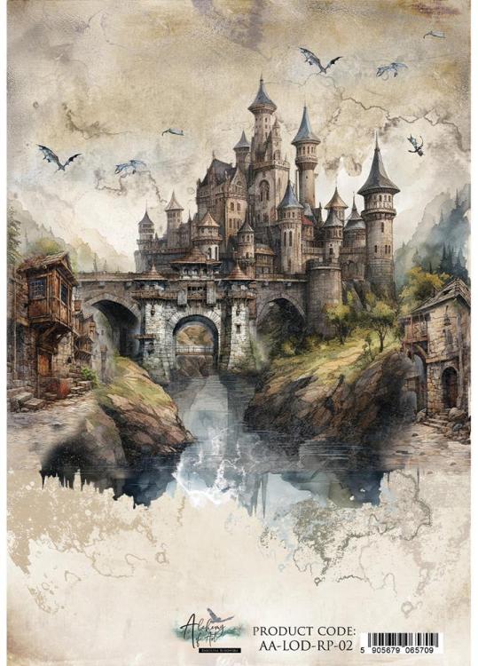 #50 Alchemy of Art The Legends Of The Dragons A4 Reispapier #02