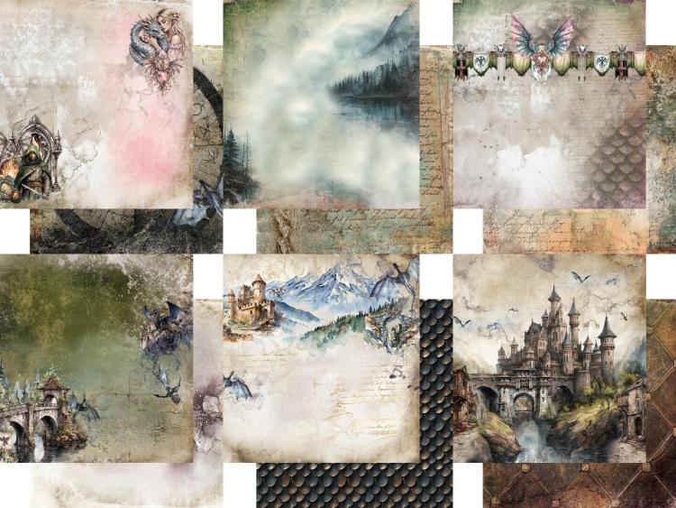 #50 Alchemy of Art The Legends of the Dragons 12x12 Paper Pack
