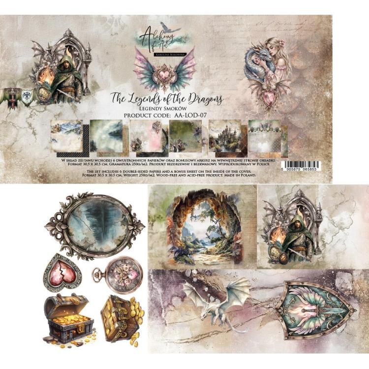 #50 Alchemy of Art The Legends of the Dragons 12x12 Paper Pack