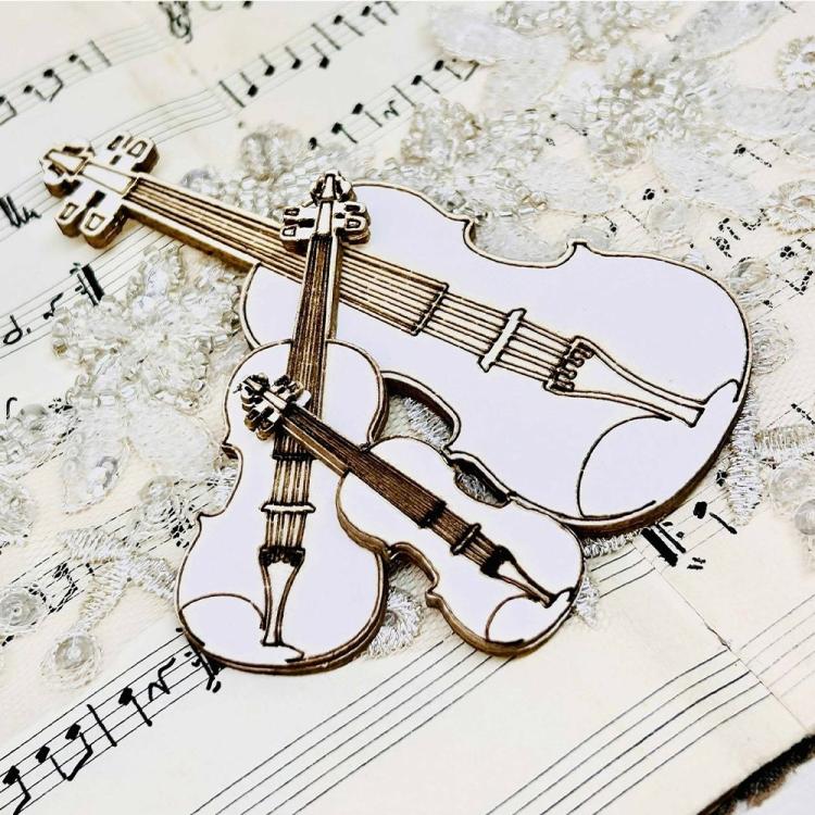 #52 Alchemy of Art Chipboard Behind Closed Doors Violin Set