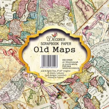 #995 Decorer 8x8 Paper Pad Old Maps