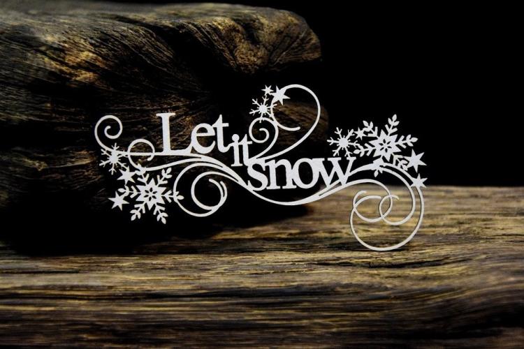 SnipArt Chipboard Frosty Moments Let it Snow 14018