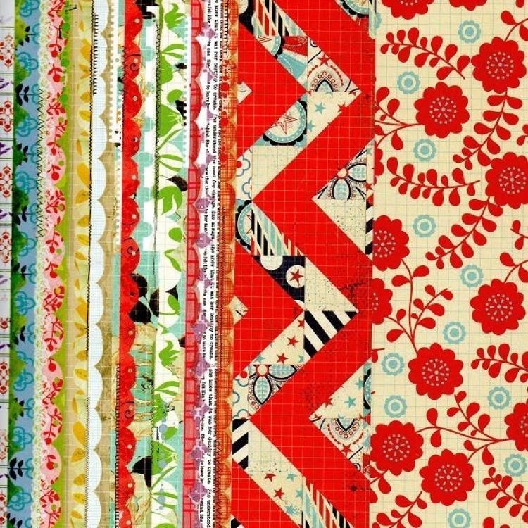 SALE 12x12 Inch Assorted Pack Pink Paislee 12er Set