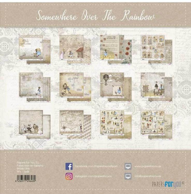 Papers For You 12x12 Paper Pad Somewhere over the Rainbow #1648
