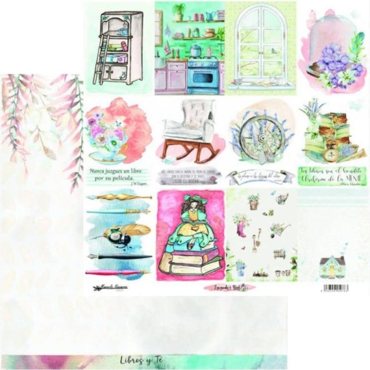12x12 Paper Pad Lavanda´s Book by Manuela Navarro