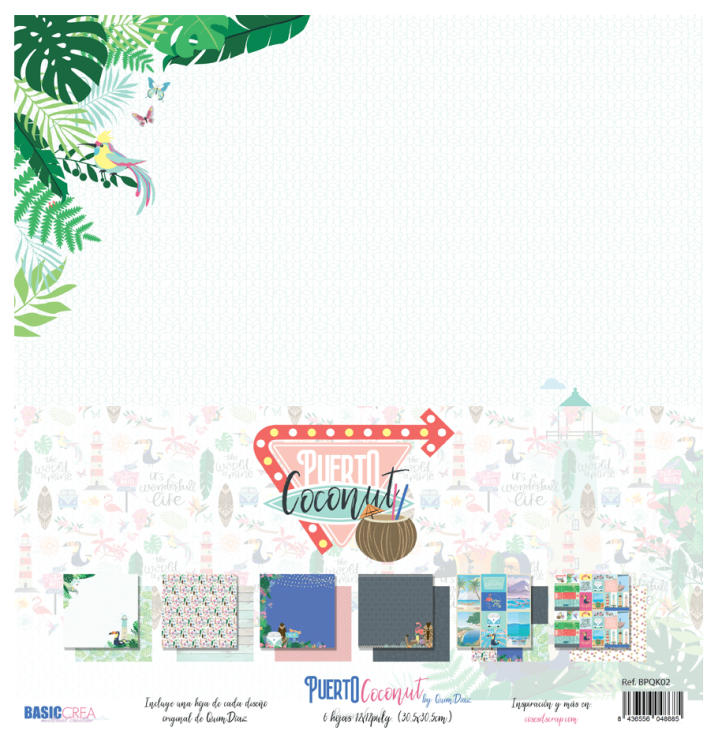 12x12 Paper Set Puerto Coconut by Quim Díaz