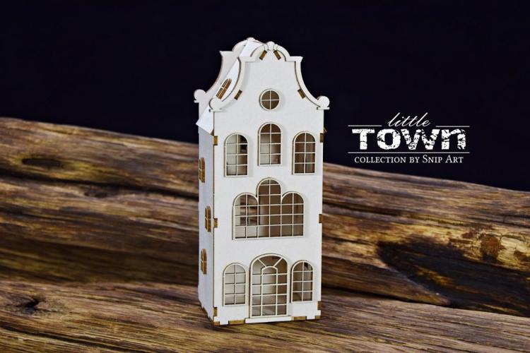 SnipArt Chipboard Little Town Tenement House #24871