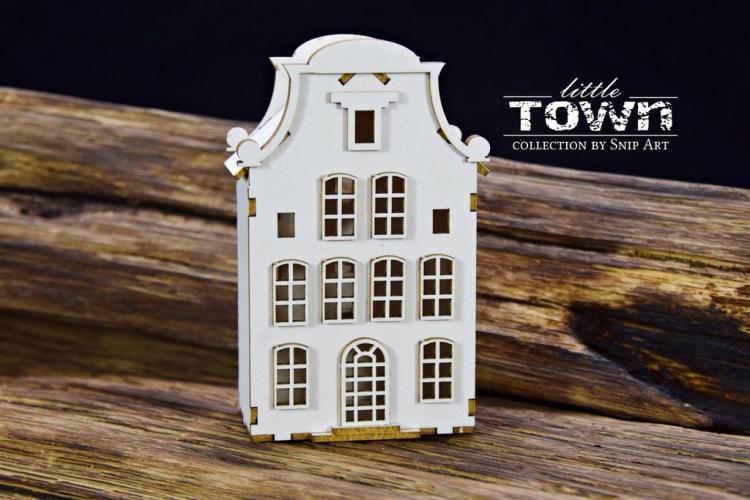 SnipArt Chipboard Little Town Tenement House #24873