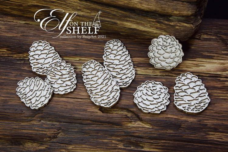 SnipArt Chipboard Elf on the Shelf Big Pinecones #35013