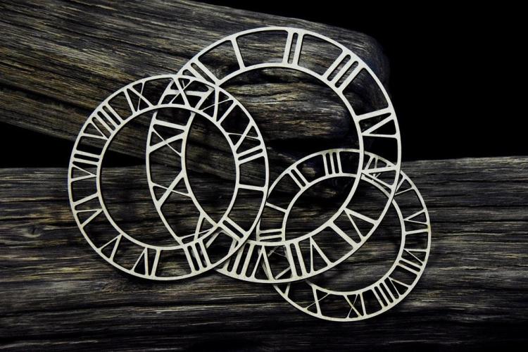 SnipArt Chipboard MDF Industrial Factory Clock Faces 53326