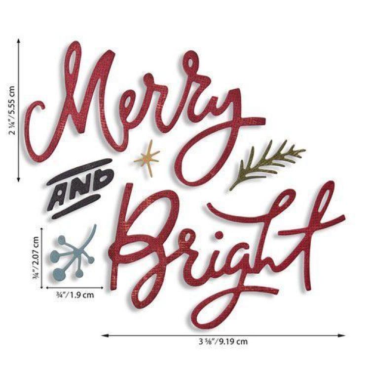 Tim Holtz Thinlits Dies 6Pk Merry & Bright #664739