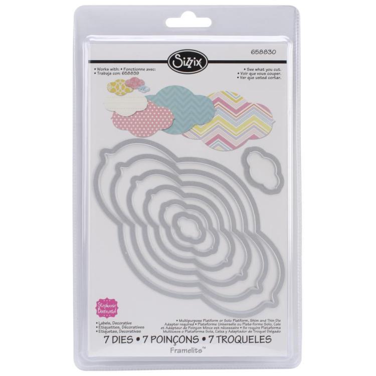Sizzix Framelits Die Set 7PK Decorative Labels