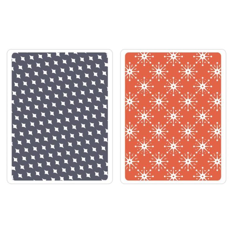 Sizzix Prägefolder  Texture Fades Yuletide Boulevard Set