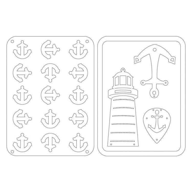 SALE Sizzix Thinlits Die Set 5PK Nautical #60007