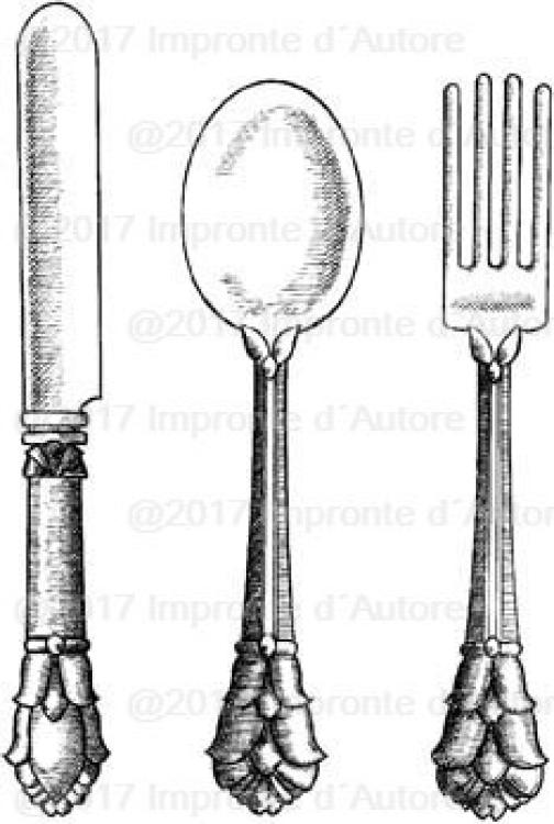 Impronte d'Autore Stamp Posate