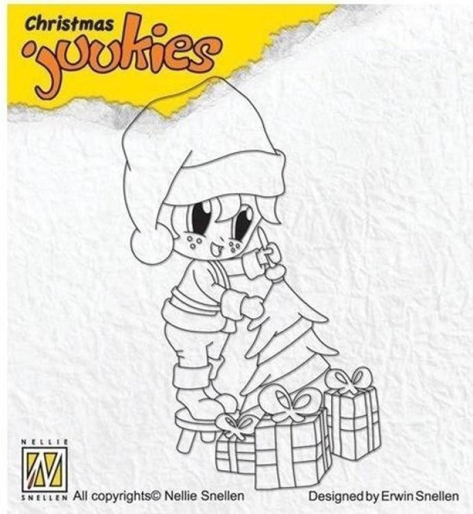 Nellie Snellen Clear Stamp Christmas Juukies Christmas Tree #0004