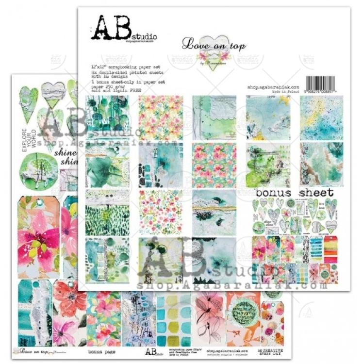 A.B Studio 12x12 Paper Pad Love on Top