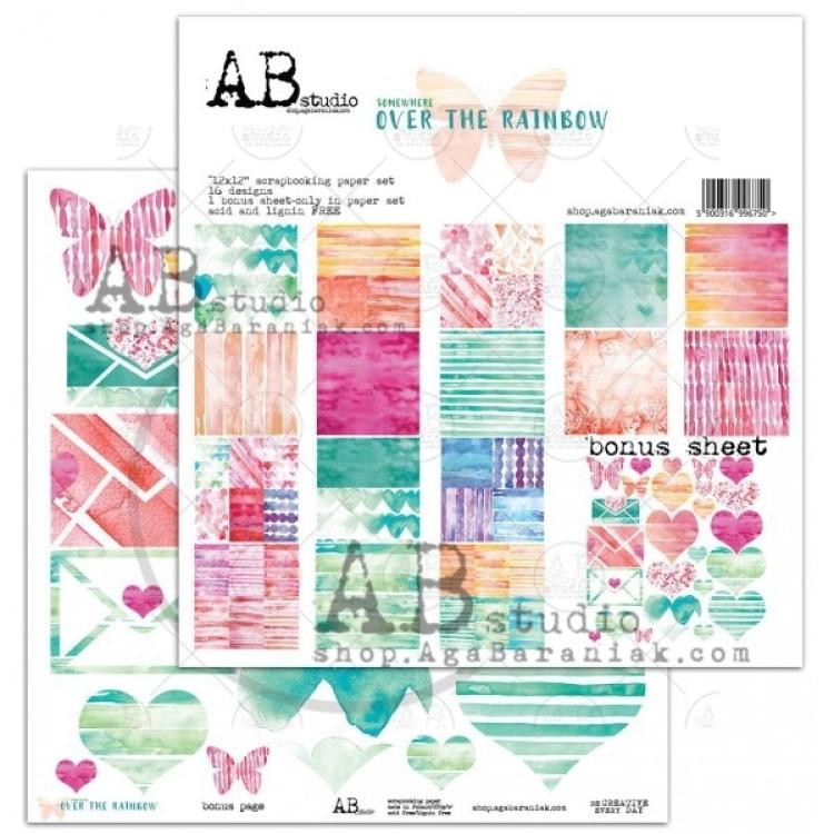 A.B Studio Paper Pad 12x12 Over the Rainbow