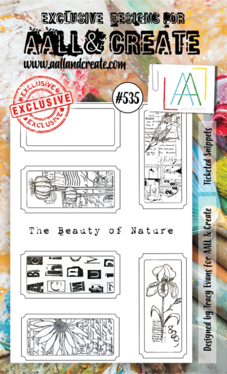 AALL & Create Clear Stamps A6 Set #535 Ticketed Snippets