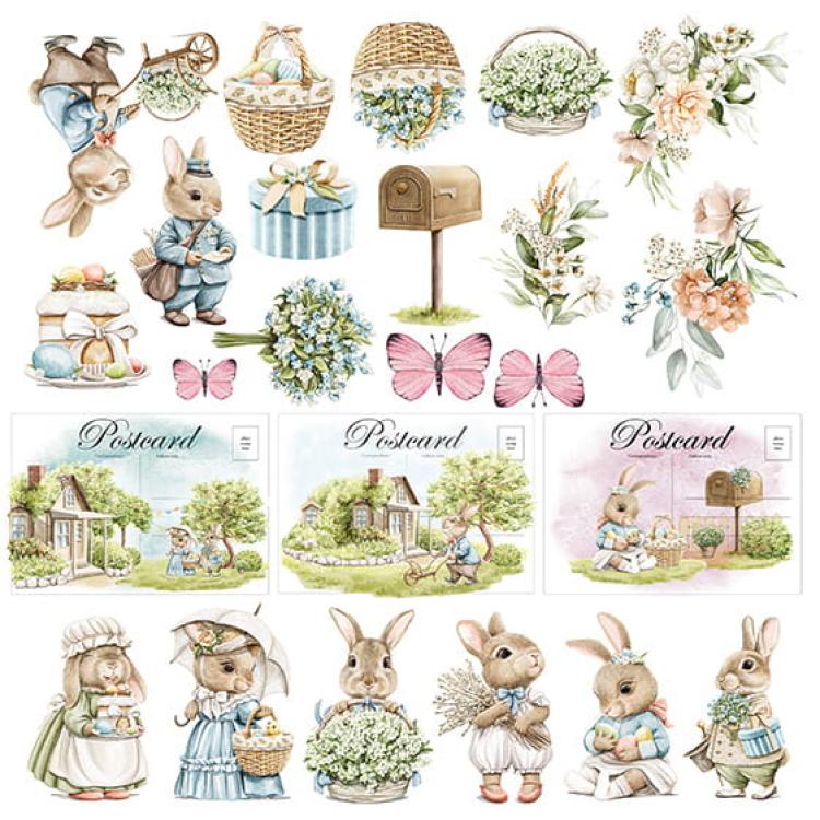 Alchemy of Art 12x12 Paper Sheet Cute Bunnies