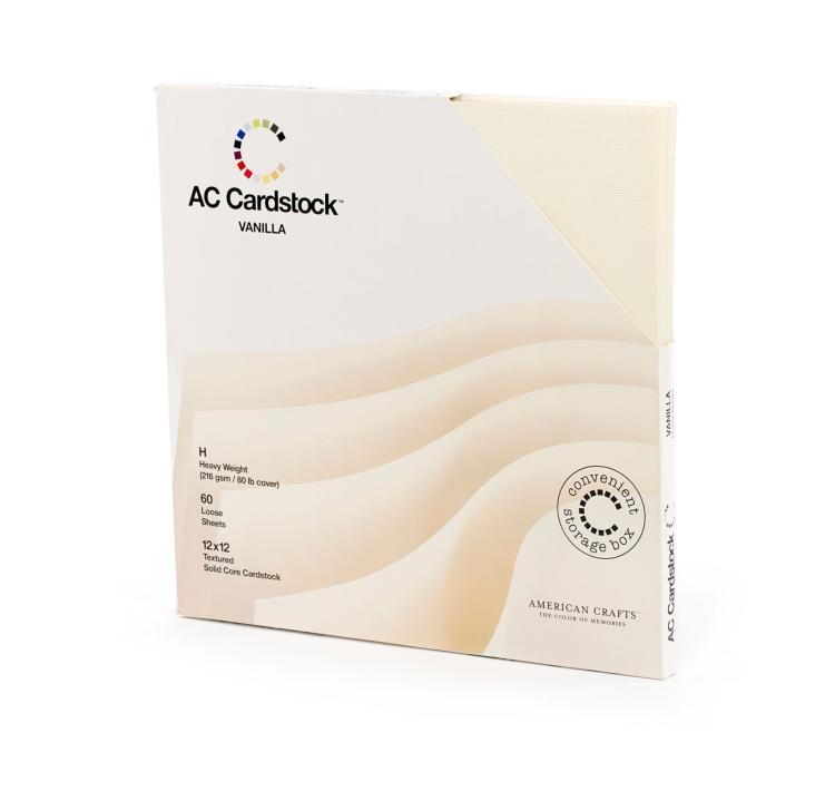 American Crafts 12x12 Cardstock Pack Vanilla