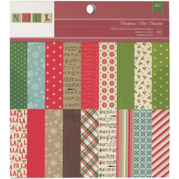 American Crafts 6x6 inch Paper Pad Christmas #AC97198