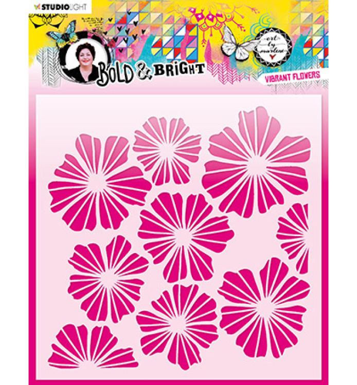 Art by Marlene Mask Stencil Vibrant Flowers #69