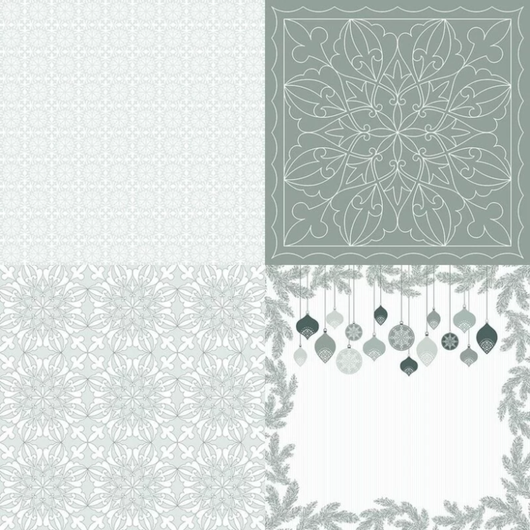 Artemio 12x12 Inch Paper Pack Misty Winter