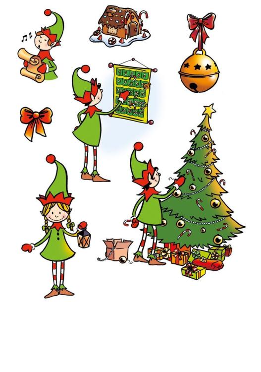 Artemio Clear Stamps Set Christmas Elves