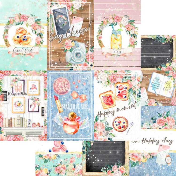 Asuka Studio 12x12 Paper Pack Journaling Cards Happy Place