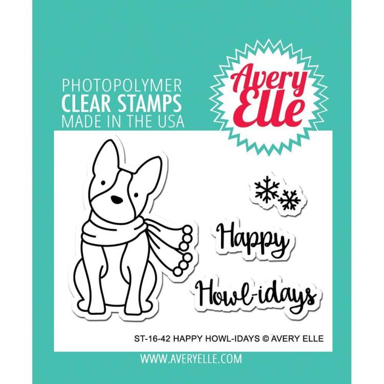 Avery Elle Clear Stamp Set Happy Howlidays #AE1642