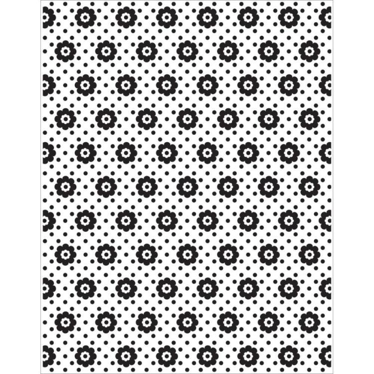 Basic Grey Tiny Flowers & Dots Hintergrund  Clingstempel #606