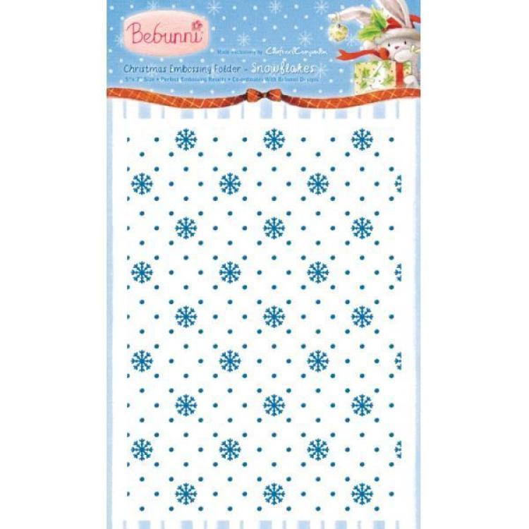 Bebunni Christmas 5"x7" Embossing Folder - Snowflakes