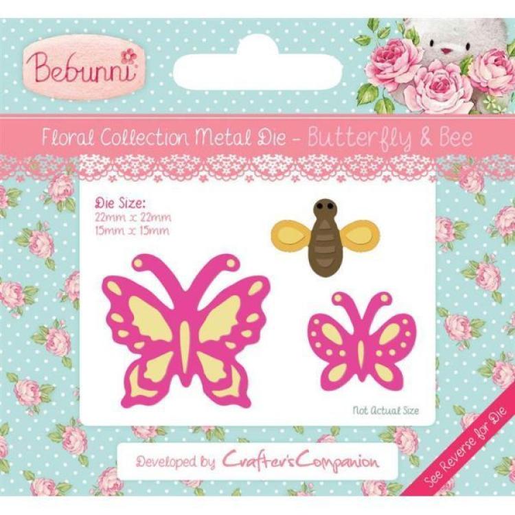 Bebunni Floral Metal Die - Butterfly & Bee