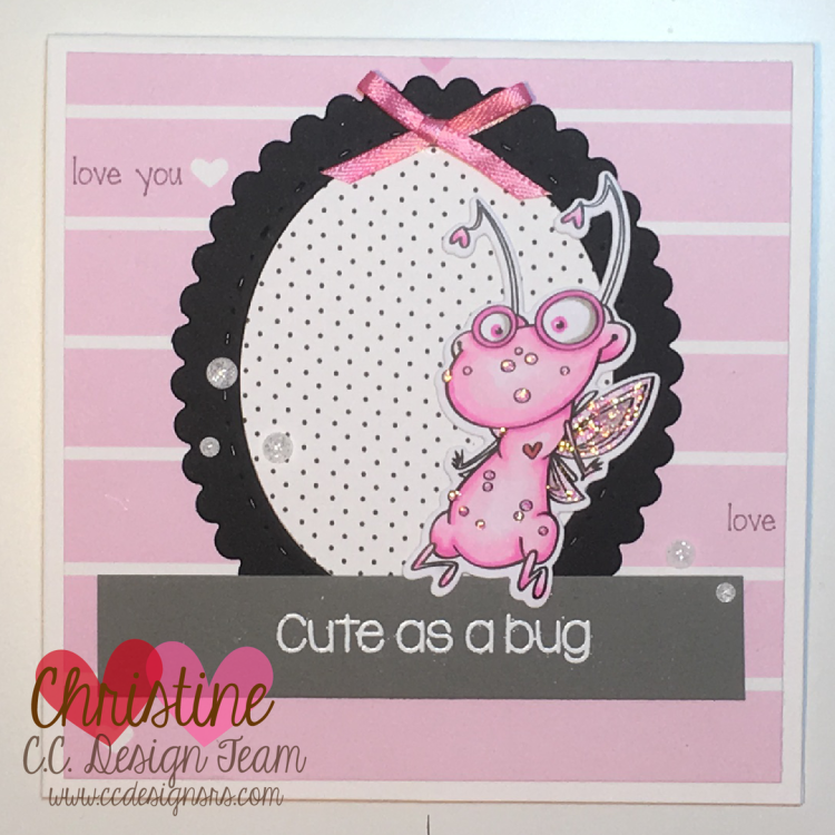 C.C Designs Clear Stamp Set Cutie Bug #0130