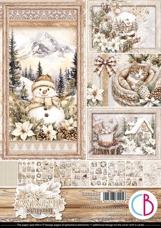 CBCL088 Ciao Bella Winter Season A4 Creative Pad