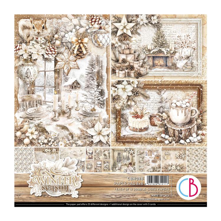CBH088 Ciao Bella Winter Season 8x8 Paper Pad
