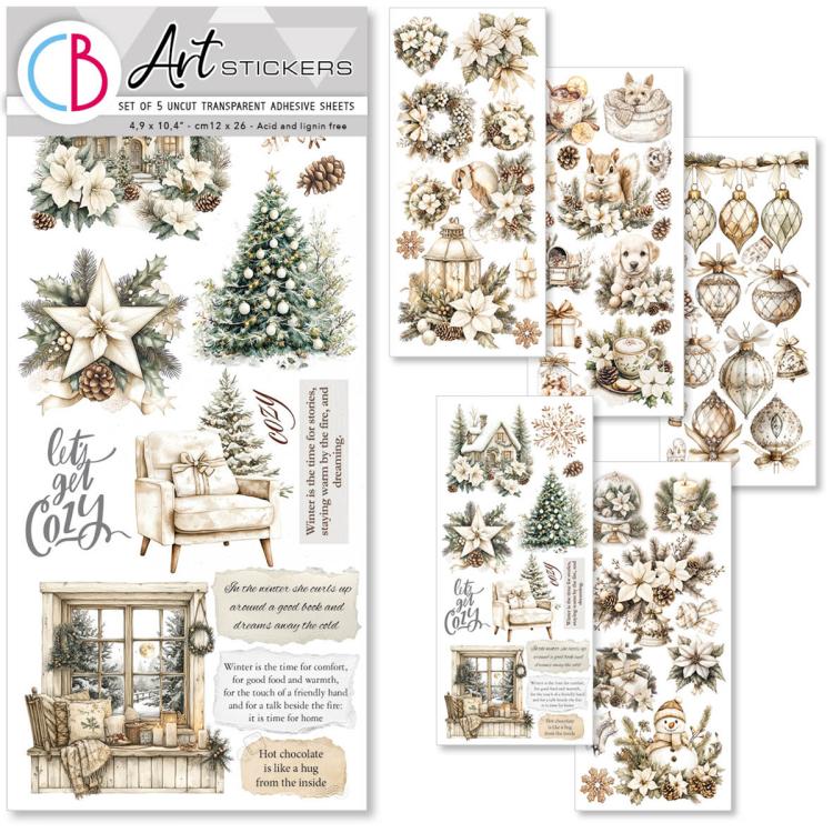 CBI004 Ciao Bella Winter Season Transparent Adhesive Sheets