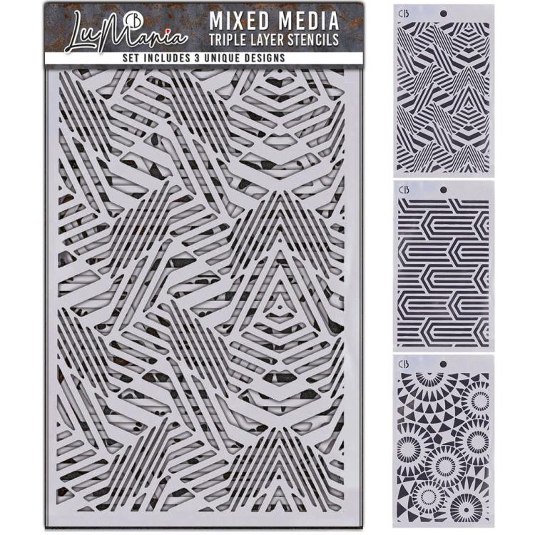 CBMD003 Ciao Bella Triple Layer Stencils Set #03