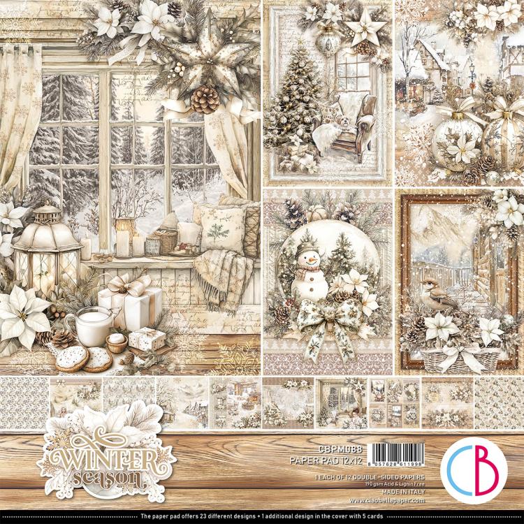 CBPM088 Ciao Bella Winter Season 12x12 Inch Paper Pad