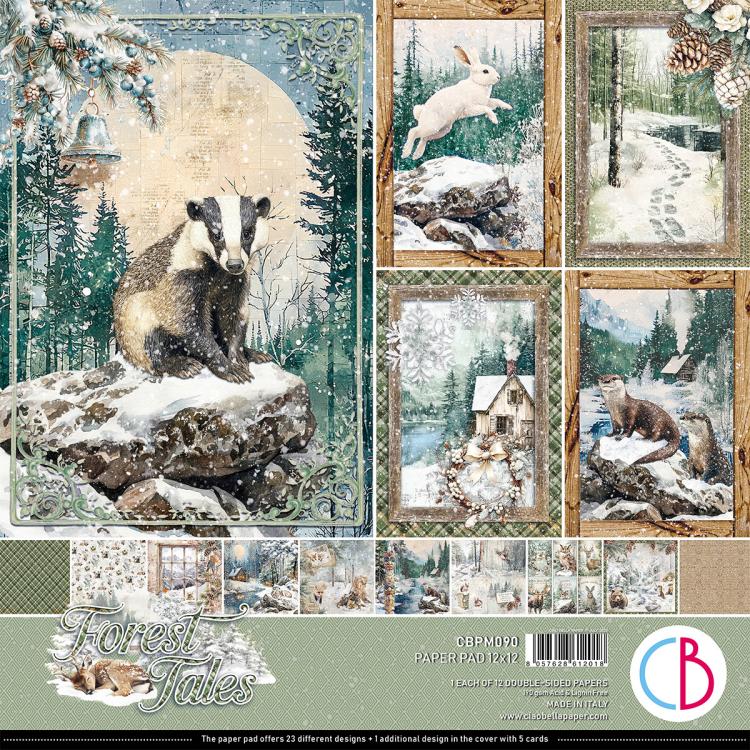 CBPM090 Ciao Bella Forest Tales 12x12 Inch Paper Pad