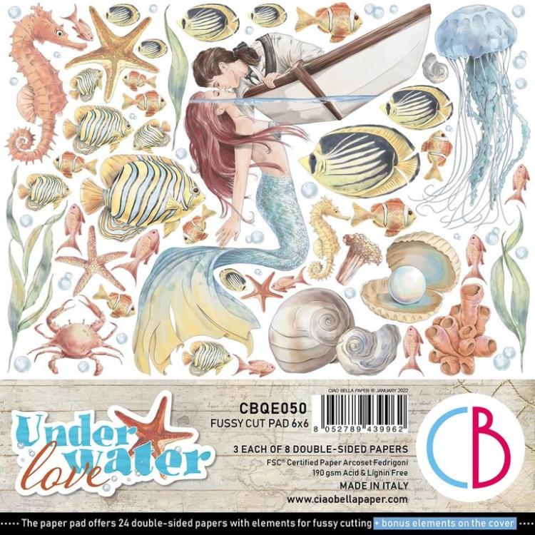 Ciao Bella 6x6 Fussy Cut Pad Underwater CBQE050