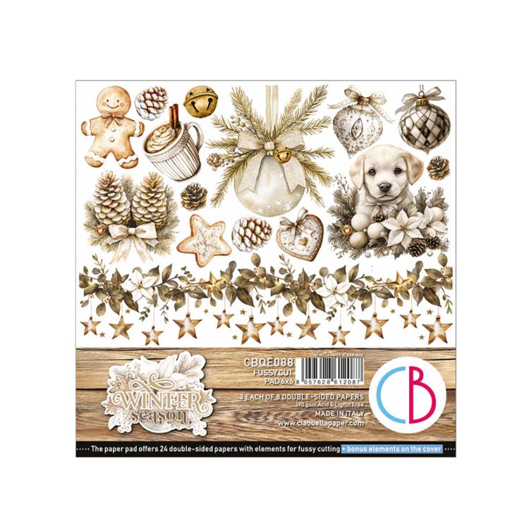 CBQE088 Ciao Bella Winter Season 6x6 Fussy Cut Pad